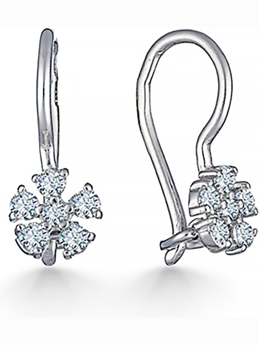 

Серьги с 12 фианитами из серебра Вероника С630-212, С630-212