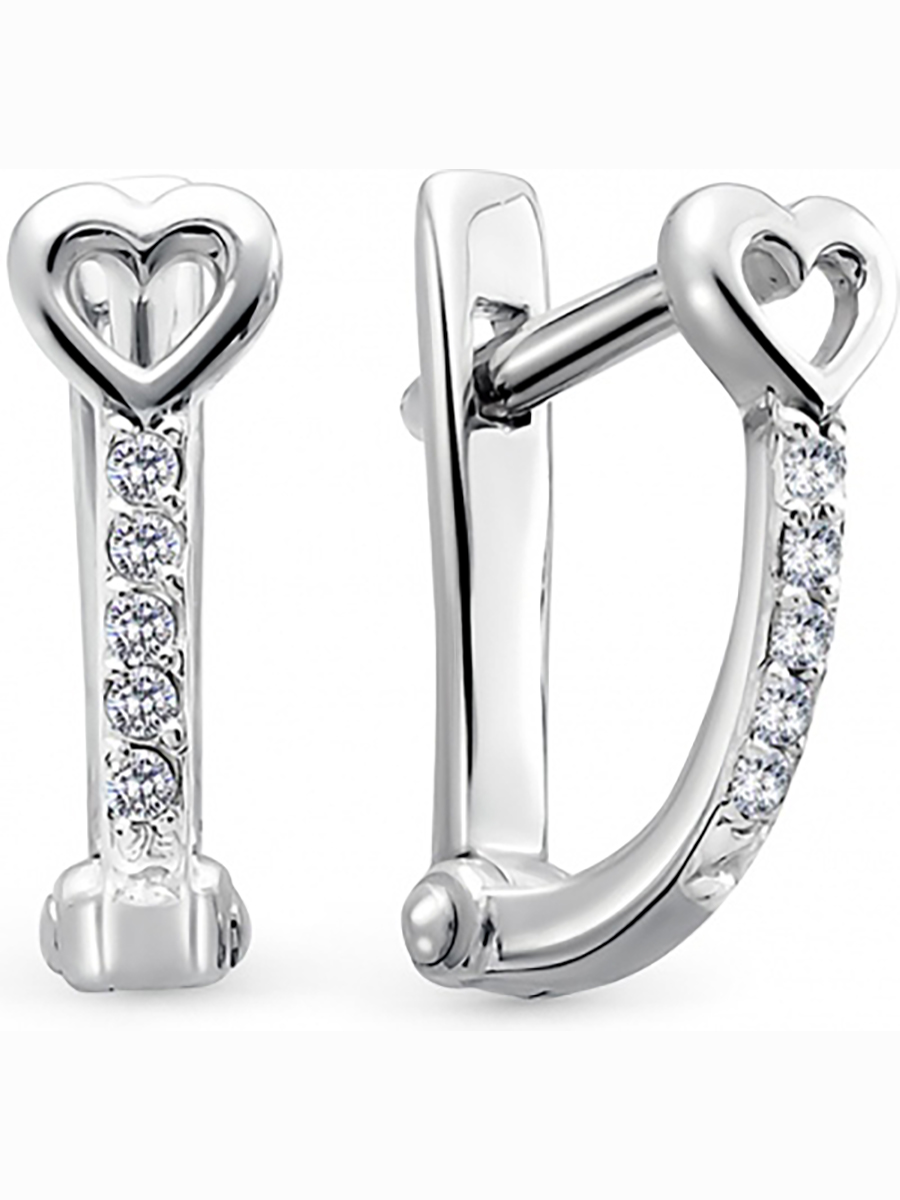 

Серьги с 10 фианитами из серебра Вероника С630-2069, С630-2069