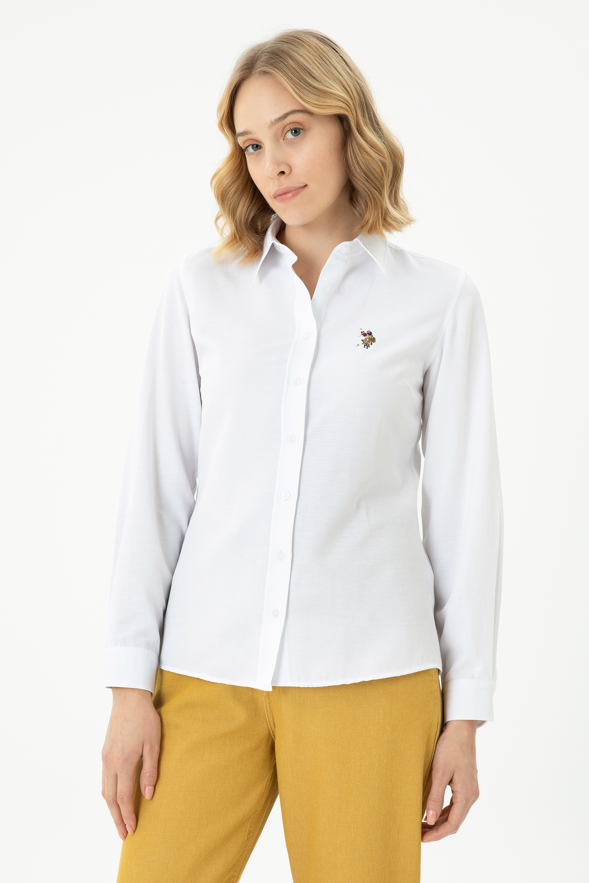 

Рубашка женская US Polo Assn G082GL0040WOXCOLOR023K белая 40, Белый, G082GL0040WOXCOLOR023K