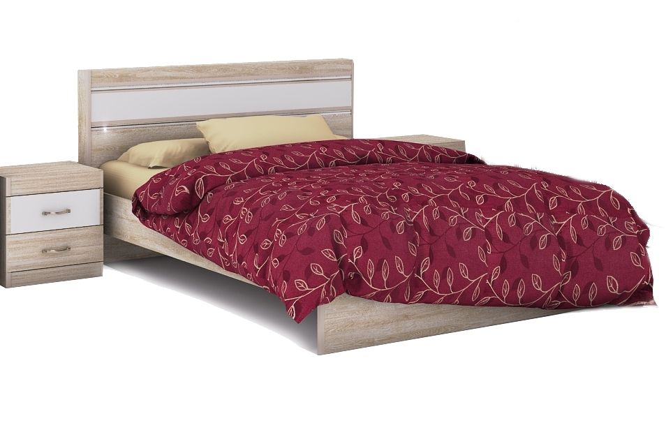 

Кровать Заречье 120*200 Ника Н19б с ортопедическим основанием Дуб Сонома/Белый, Ника Н19б