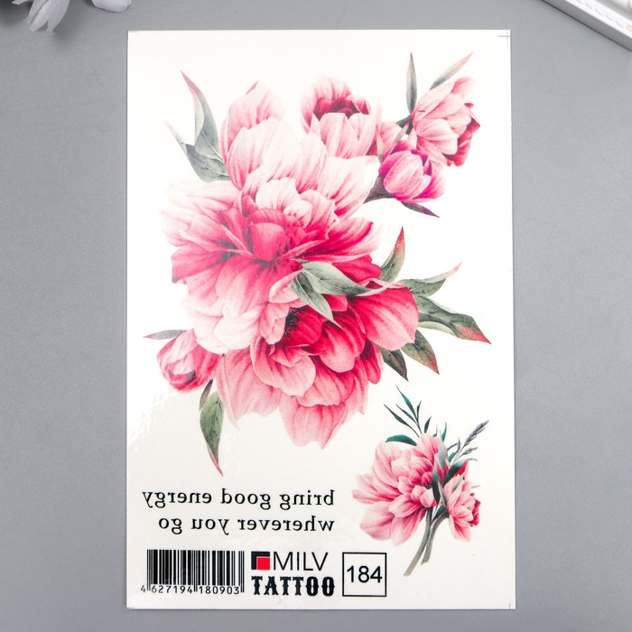 

Татуировка на тело Розовый 10х15 см 2 шт