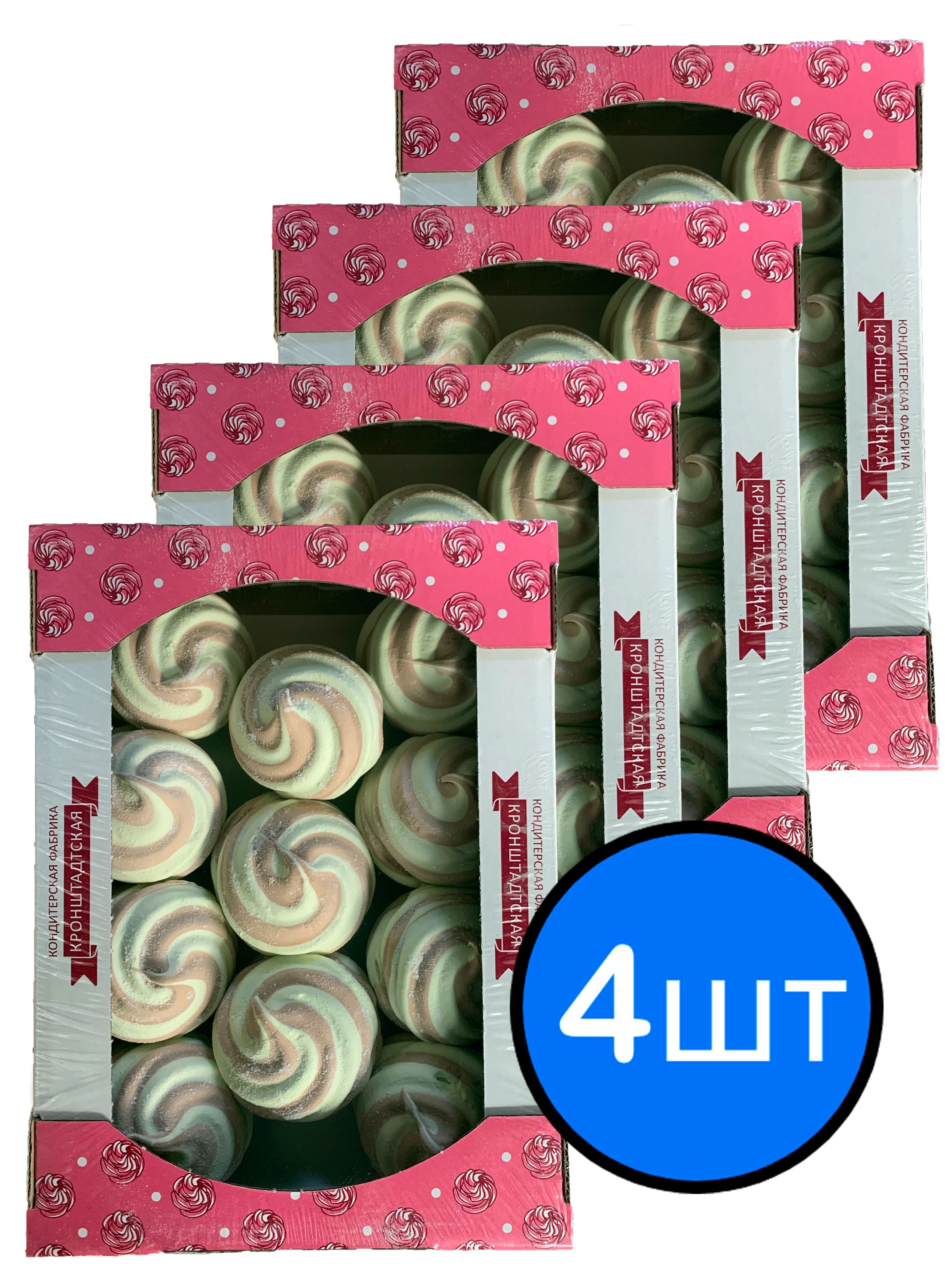 

Зефир шоколад/груша "Зефиркино счастье" КФ КРОНШТАДТСКАЯ, 500г х 4шт