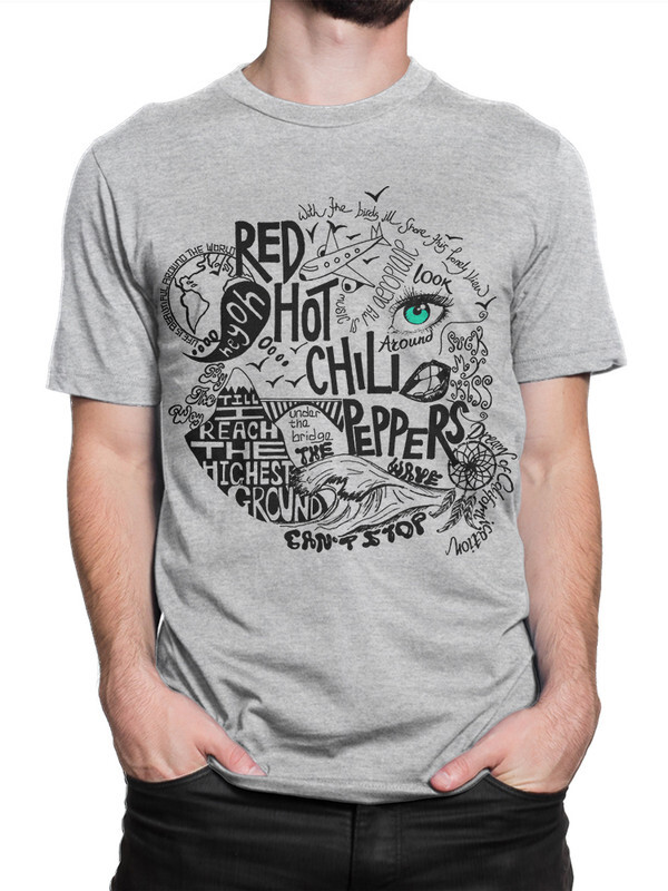 фото Футболка мужская design heroes песни red hot chili peppers серая xl