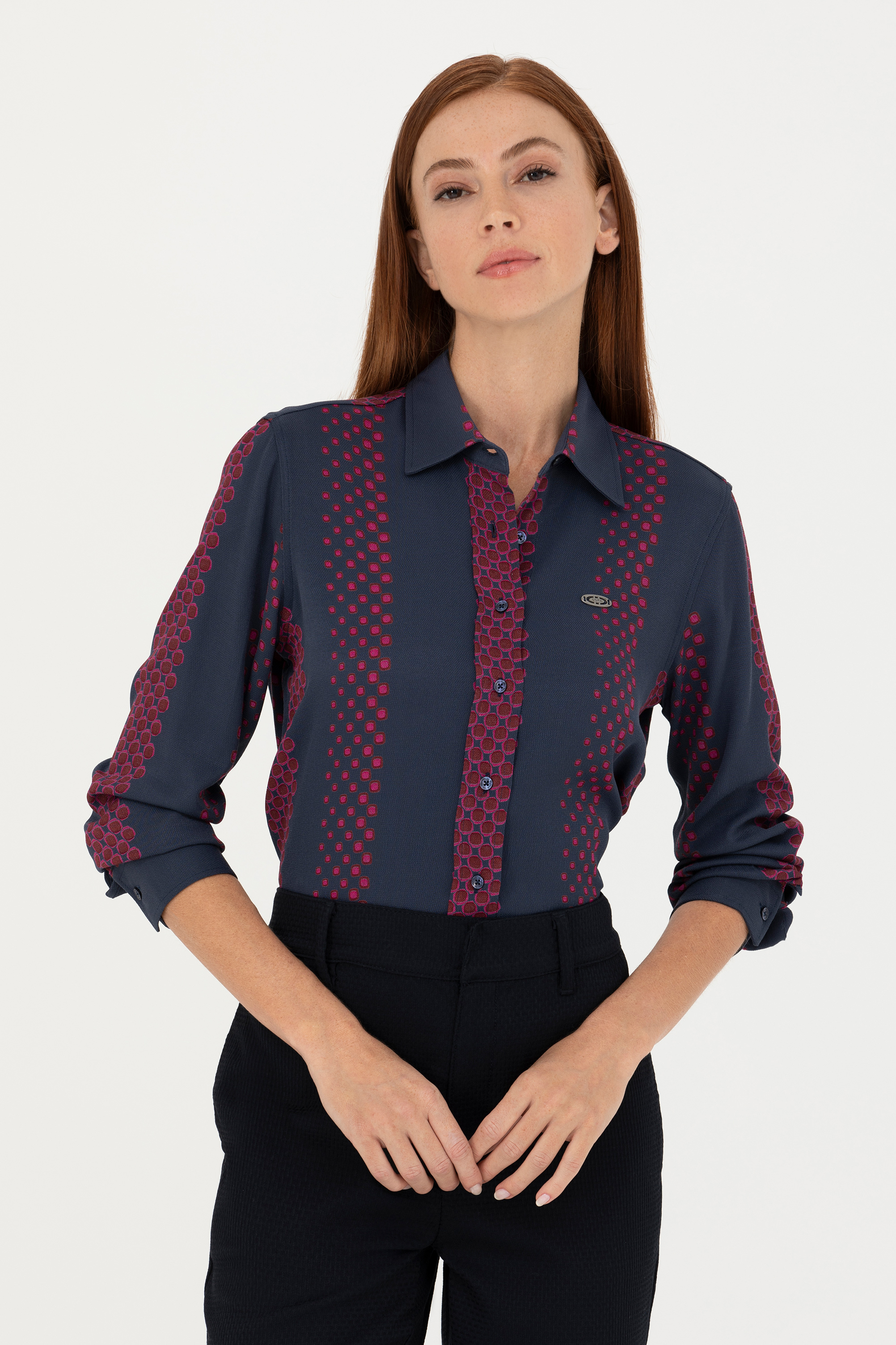 

Рубашка женская U.S. POLO Assn. G082SZ0040SATLER синяя 34, Синий, G082SZ0040SATLER