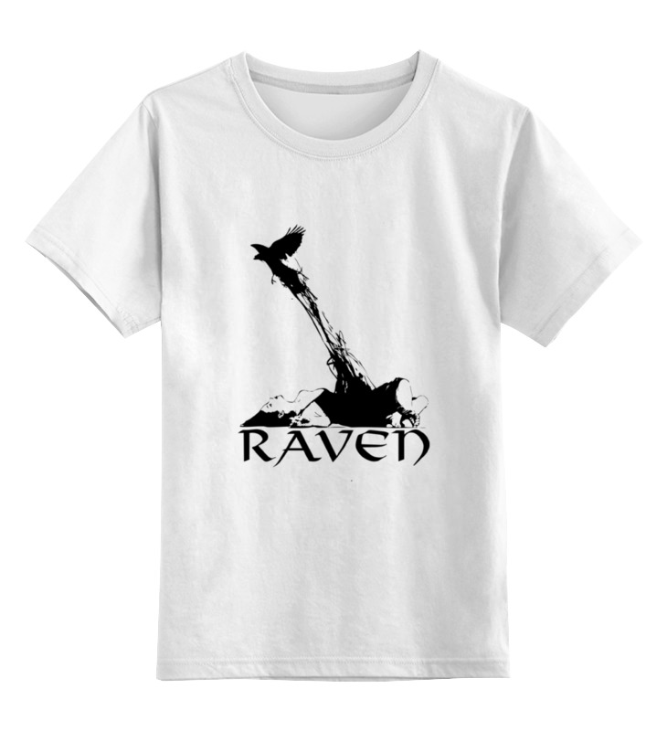 

Детская футболка Printio Raven brand цв.белый р.116, 0000000769826