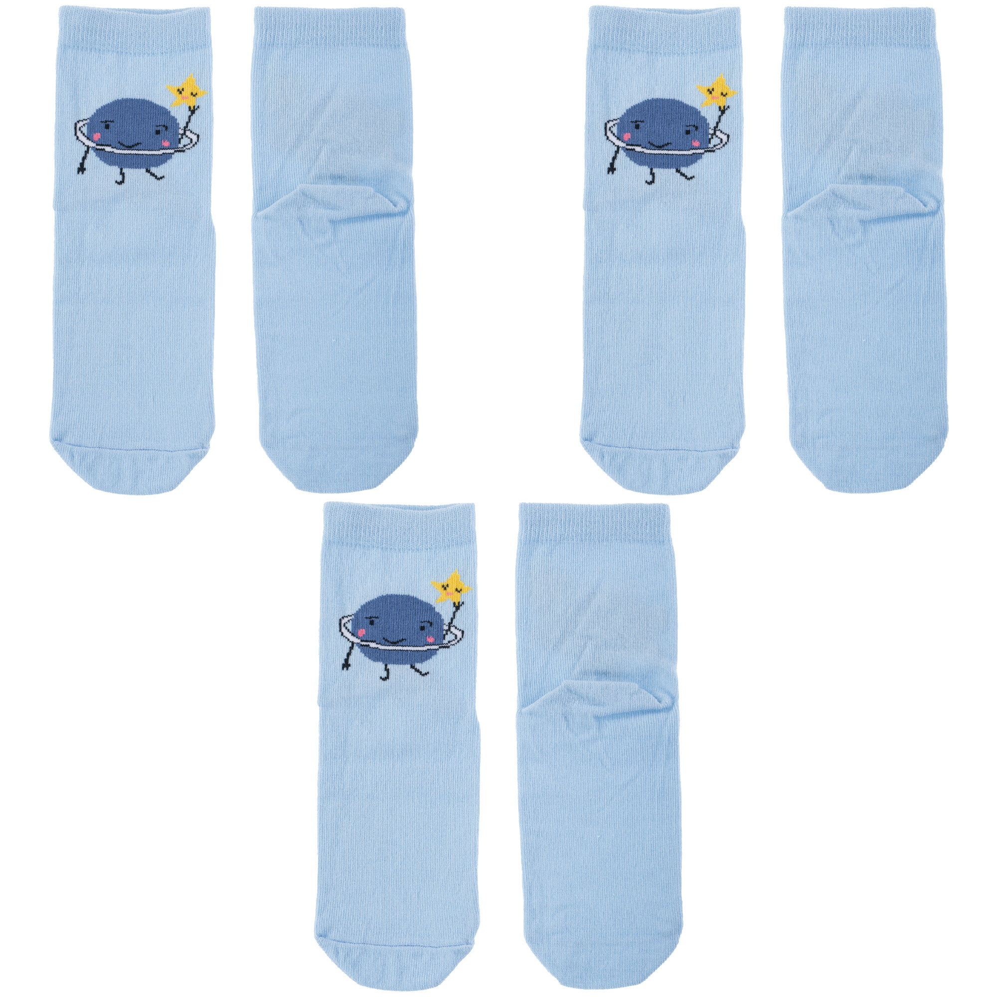 Носки детские АКОС 3-CK41800, голубые, 14-16 носки детские акос 3 ck41800 темно голубые 12 14