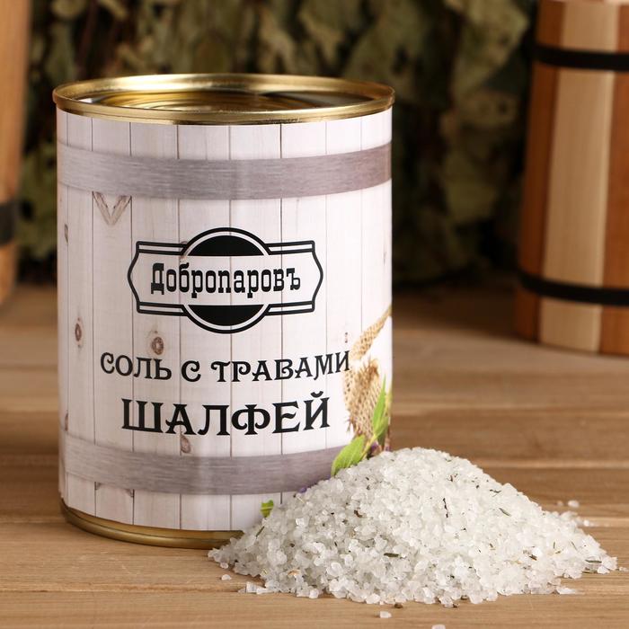 

Соль для бани с травами "Шалфей" в банке