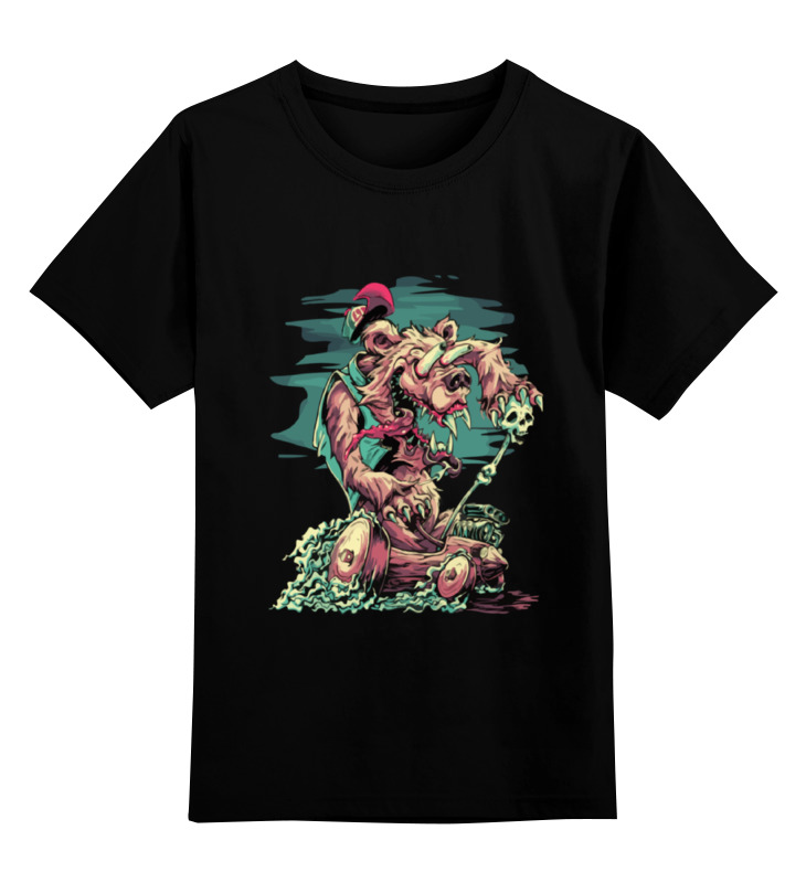

Детская футболка Printio Бешеный медведь crazy bear цв.черный р.116, 0000000769407