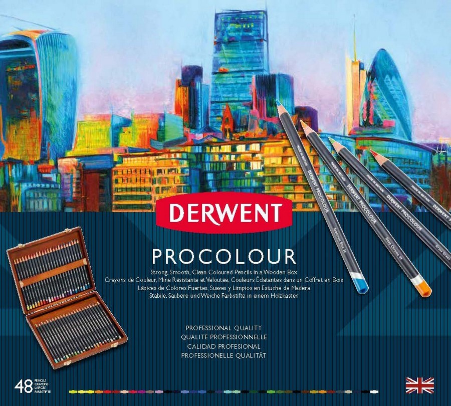 фото Набор карандашей derwent procolour 48 цветов, деревянная коробка