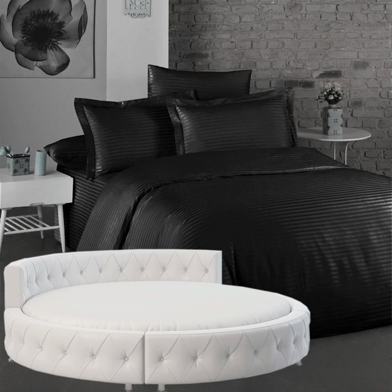 

Простыня Maktex круглая из страйп-сатина на резинке 210x210x20 Черный 1х1, круглая из страйп сатина на резинке 140 - Асфальт 1х1
