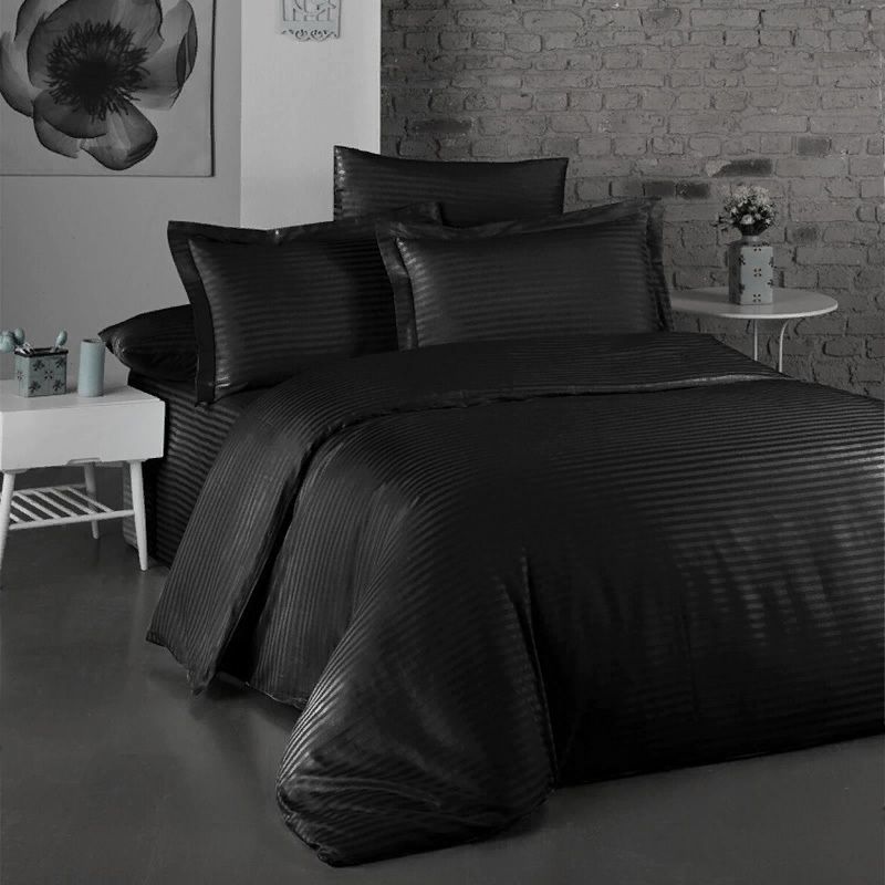 

Простыня Maktex из страйп-сатина 260x260 Черный 1х1, Простыни из страйп-сатина 125