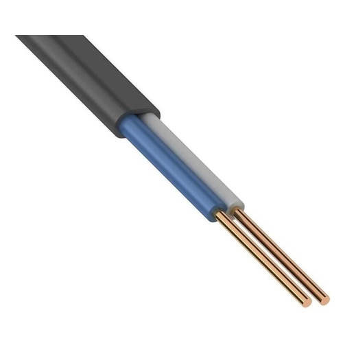 Кабель Rexant ВВГП-НГ 2x1.5мм2 5м ГОСТ медь черный (01-8201-5) твердый плоский негорючий кабель ввгп нг элпрокабель
