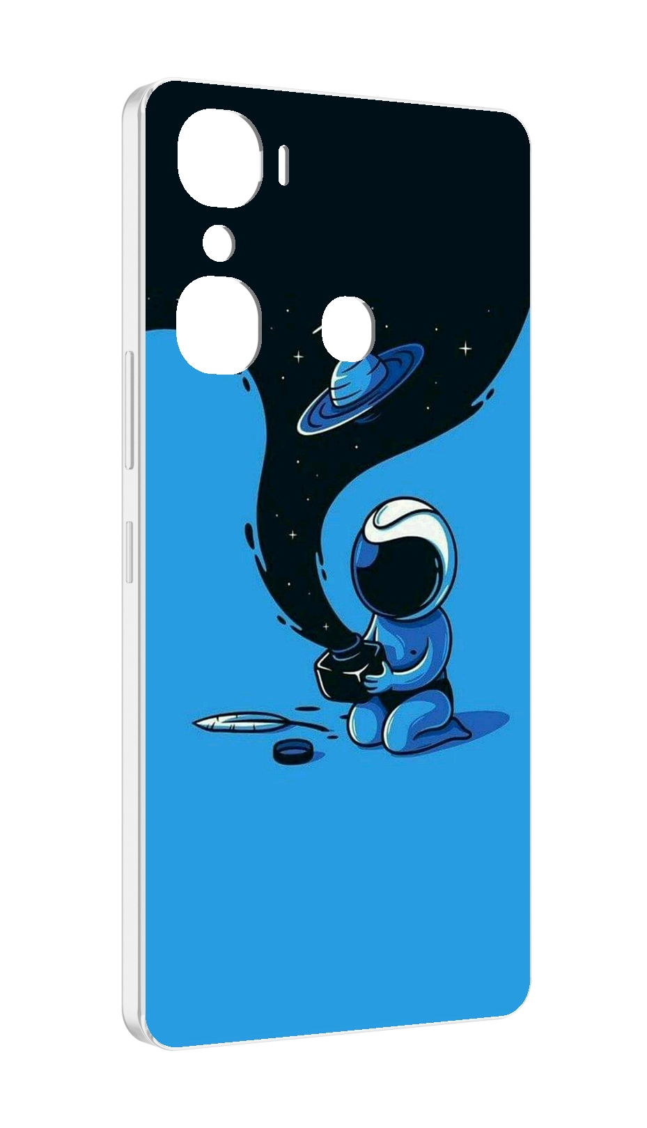 

Чехол MyPads космос из черной краски для Infinix Hot 12 Pro, Прозрачный, Tocco