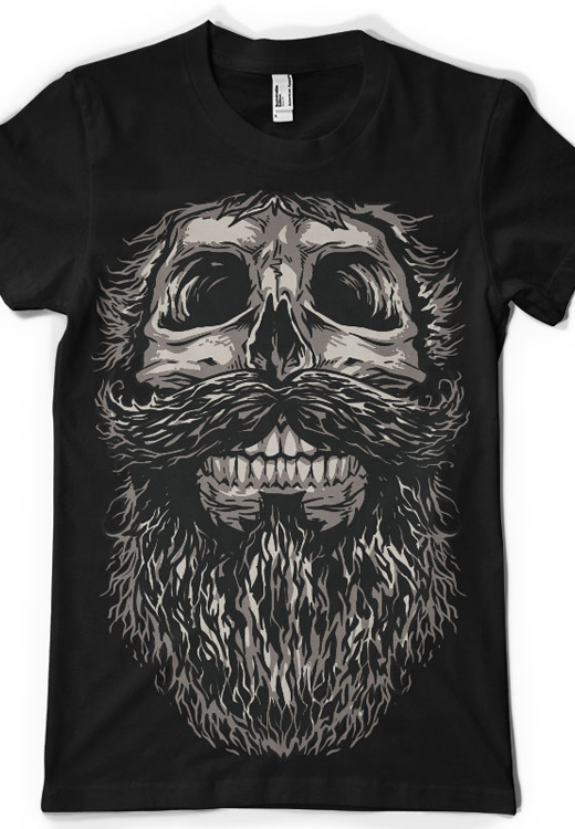 

Футболка унисекс NoBrand CM Skull beard черная XL, Черный, CM Skull beard