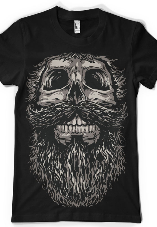 

Футболка унисекс NoBrand CM Skull beard черная M, Черный, CM Skull beard