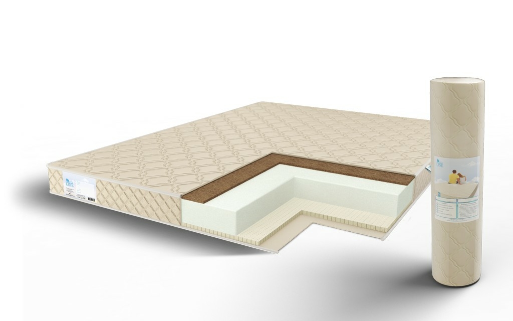 

Матрас Comfort Line Cocos-Latex2 Eco Roll+ 65х170, Бежевый;белый;серый;серебристый, Cocos-Latex2 Eco Roll+