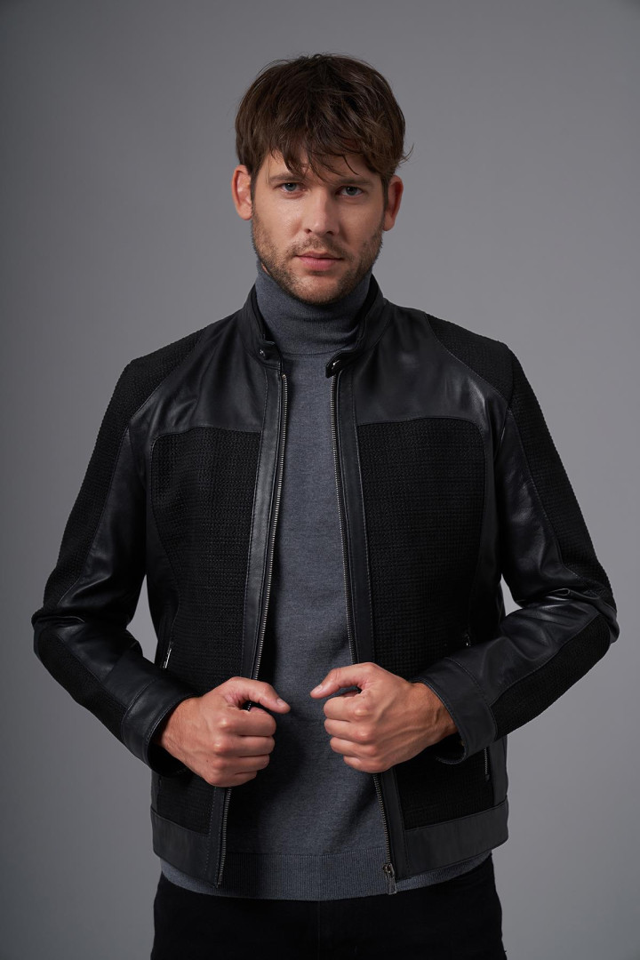 

Кожаная куртка мужская Deri Company BD02300 черная 2XL (товары доставляются из-за рубежа), BD02300