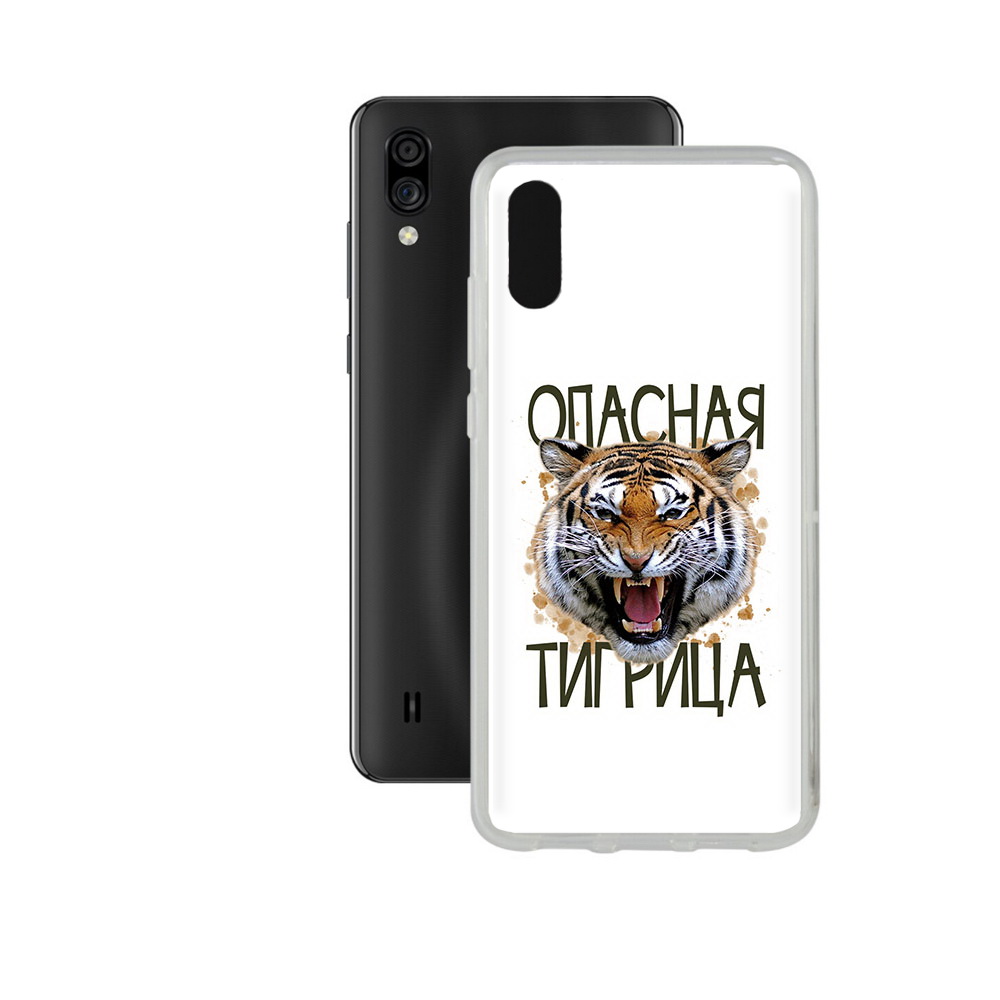 

Чехол MyPads Tocco для ZTE Blade A5 (2020) опасная тигрица (PT226944.454.527), Прозрачный, Tocco