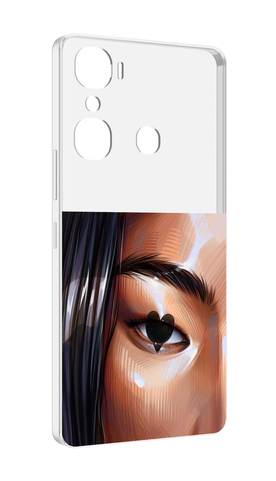 

Чехол MyPads зрачок-сердце женский для Infinix Hot 12 Pro, Прозрачный, Tocco