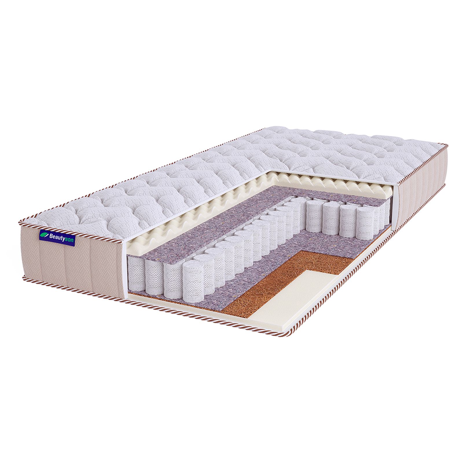 

Матрас Beautyson Roll Spring Balance Massage S600 Lux, 130х120, 21 см, пружинный, Белый, Roll Spring Balance Massage S600 Lux