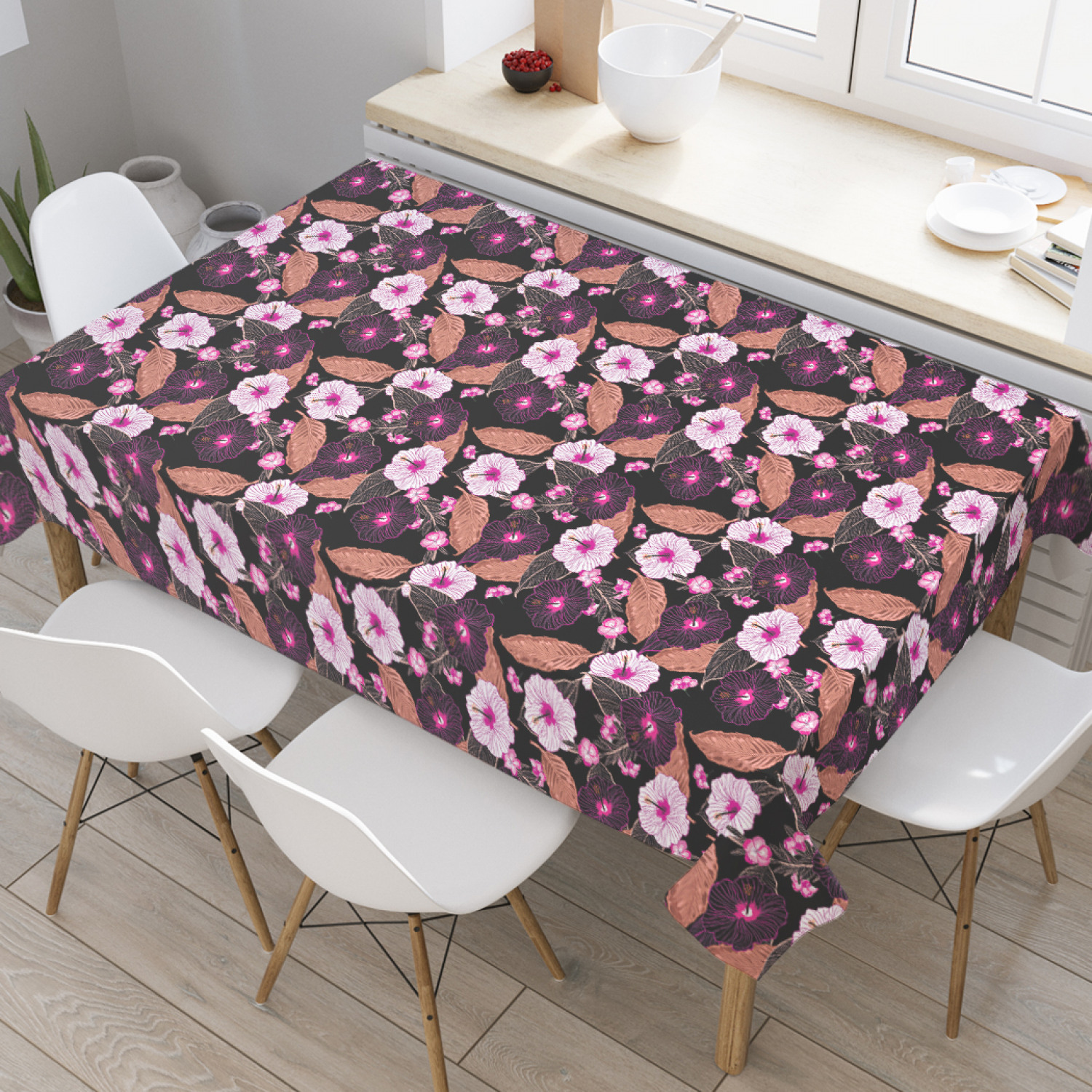 

Скатерть прямоугольная JoyArty "Старинные экзотические цветы" из оксфорда, 180x145см, Коричневый, Старинные экзотические цветы