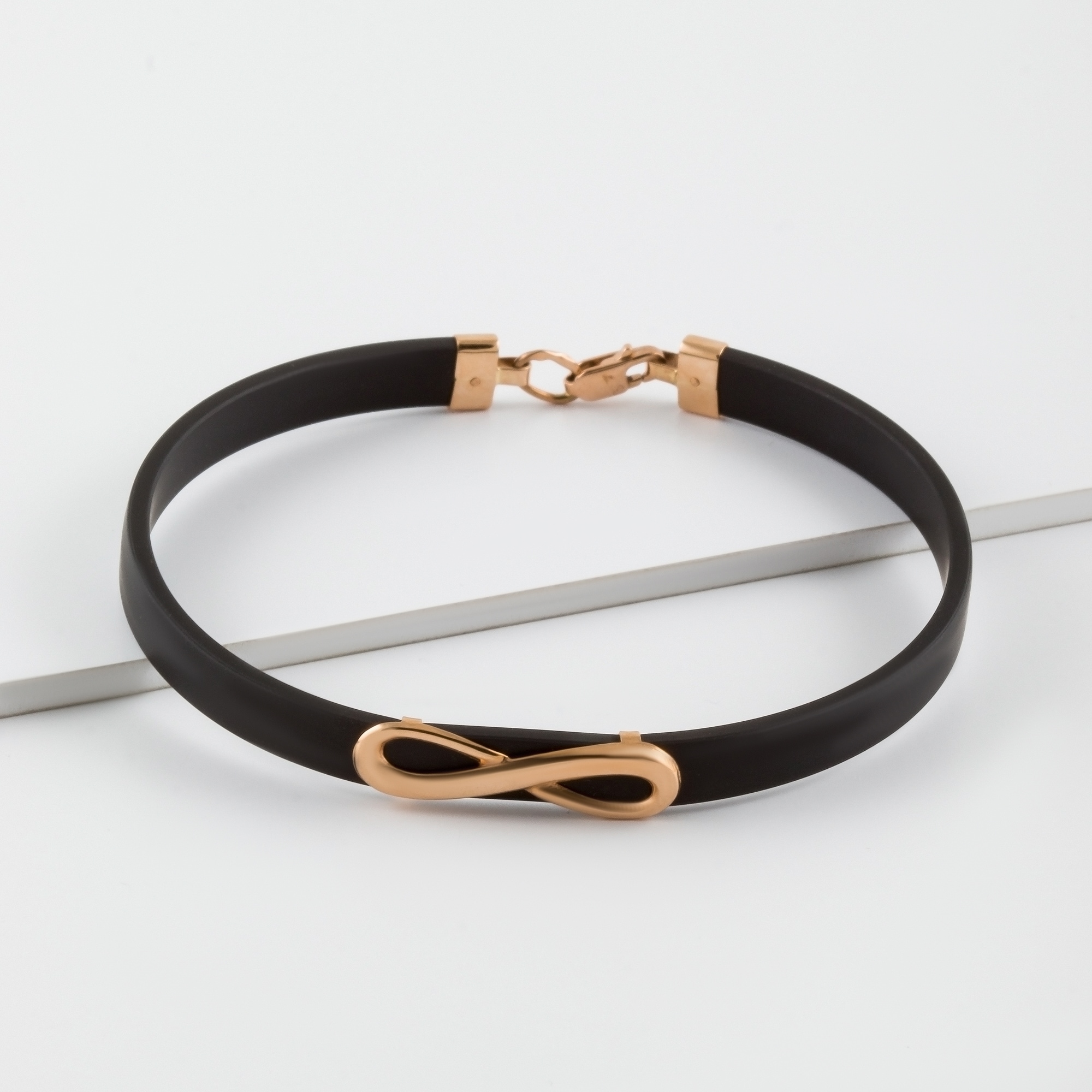 

Браслет из красного золота/каучука р. 20 НАШЕ ЗОЛОТО НР7376К, НР7376К