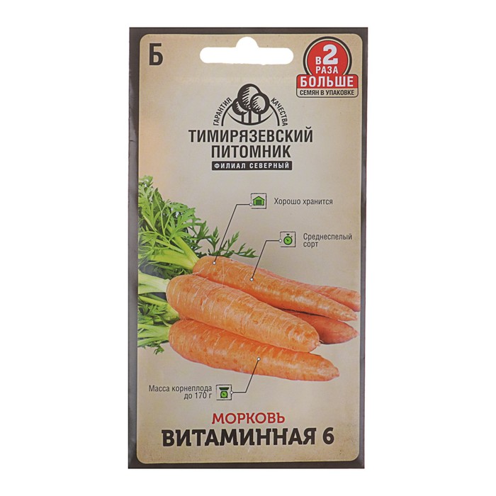 

Семена Морковь "Витаминная 6" средняя, 4 г