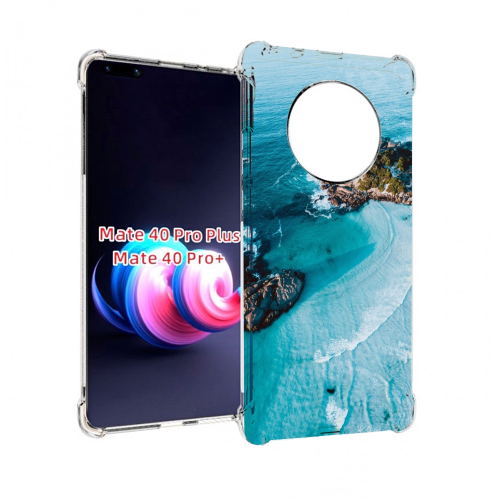 

Чехол MyPads красивый голубой залив для Huawei Mate 40 Pro+ Plus, Прозрачный, Tocco