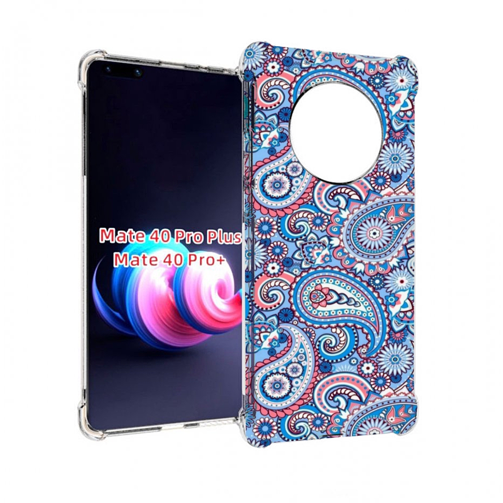 

Чехол MyPads красивый голубой арнамент для Huawei Mate 40 Pro+ Plus, Прозрачный, Tocco