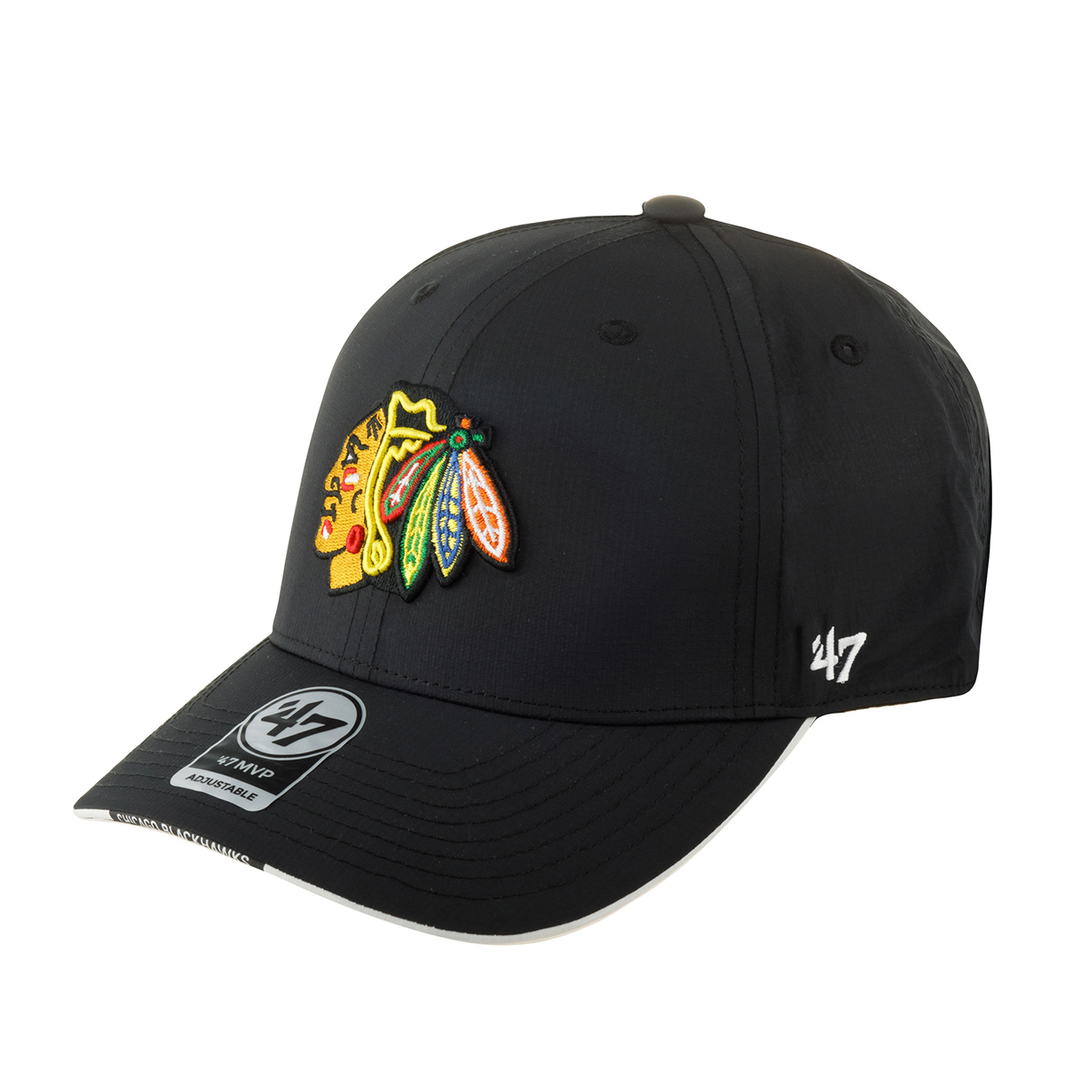 Бейсболка унисекс 47 BRAND H-RCKHL04BBP Chicago Blackhawks NHL черная, one size