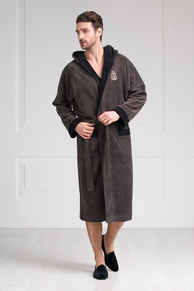 Домашний халат мужской Laete 11008-9 коричневый M