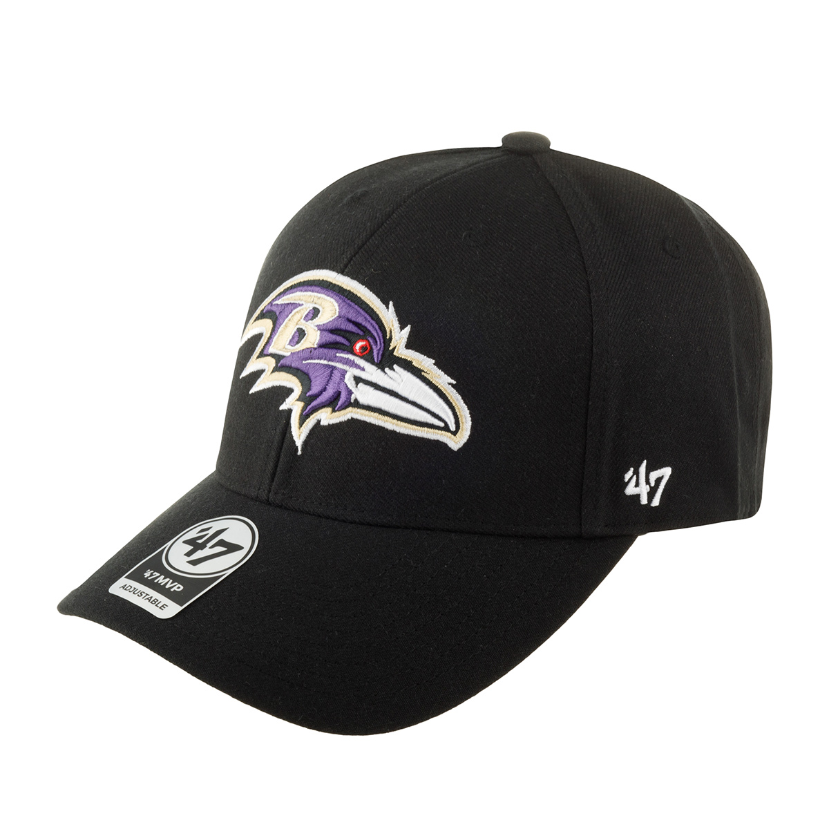 Бейсболка унисекс 47 BRAND F-MVP03WBV-BK Baltimore Ravens NFL черная, one size