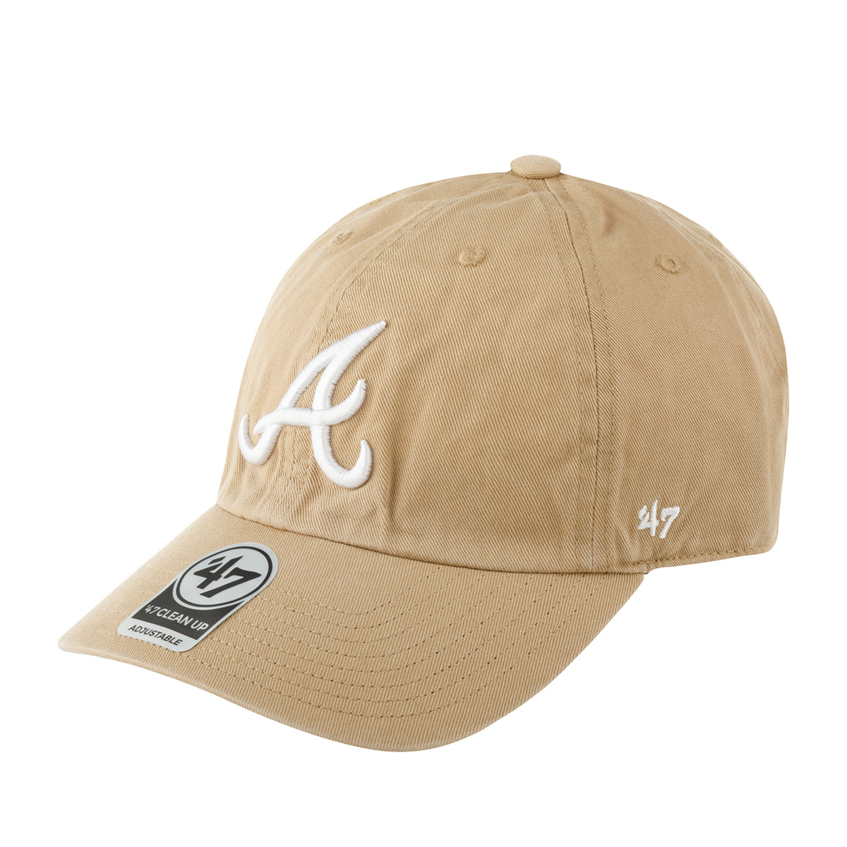 Бейсболка унисекс 47 BRAND B-NLRGW01GWS-KH Atlanta Braves MLB бежевая, one size