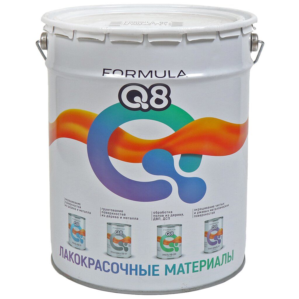 Грунт-эмаль по ржавчине Черная 10кг Formula Q8 1 5778₽