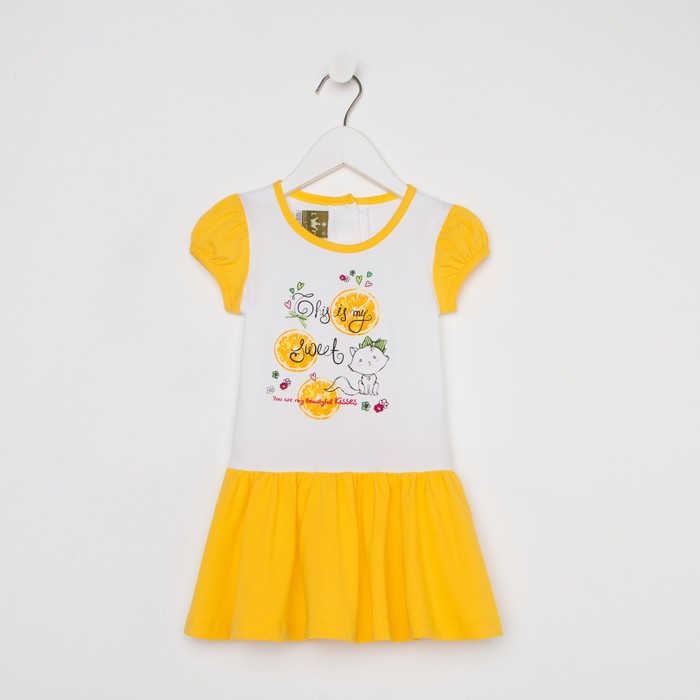 фото Платье для девочки, рост 86 см, цвет жёлтый lp collection