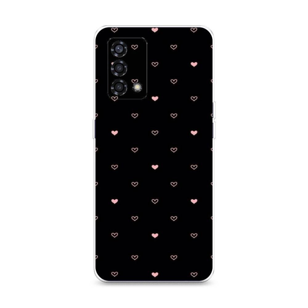 

Чехол Awog на Oppo Reno 6 Lite "Черный фон и сердечки", Разноцветный, 259550-3