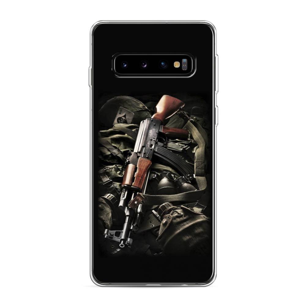 фото Силиконовый чехол "автомат" на samsung galaxy s10 awog