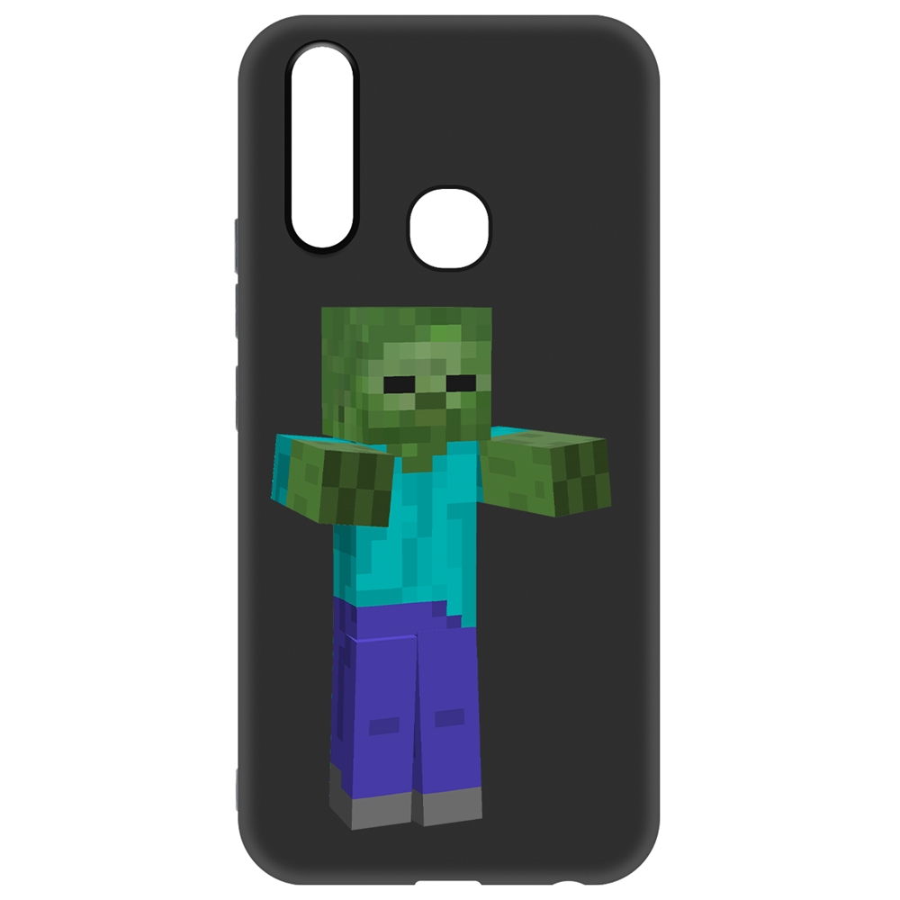 Чехол-накладка Krutoff Soft Case Minecraft-Гигант для Vivo Y12 черный