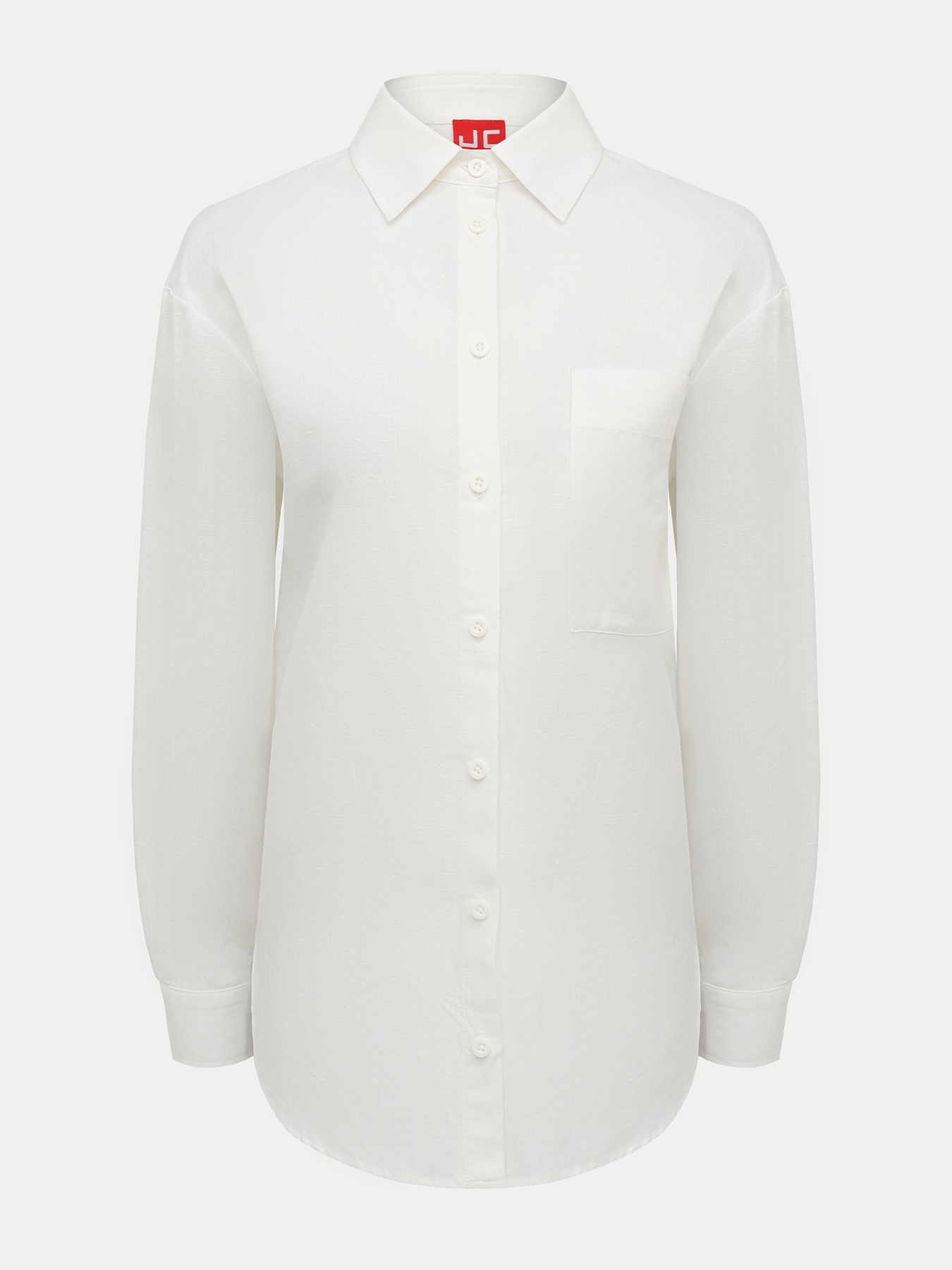 

Рубашка женская Just Clothes 000000513 белая 48 RU, Белый, 000000513