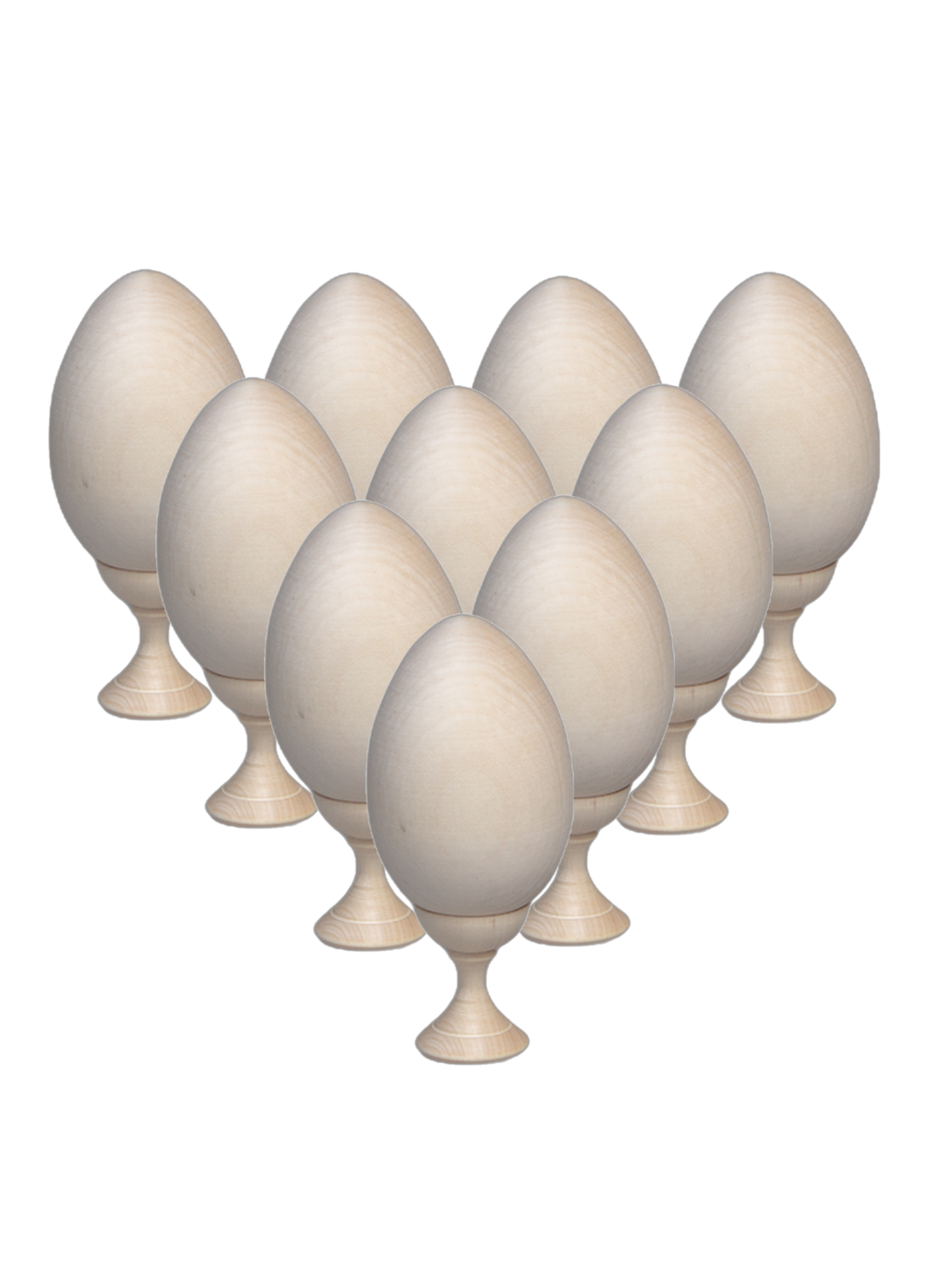 Яйцо пасхальное деревянное Тебе Игрушка заготовка для росписи с подставкой 10 штук