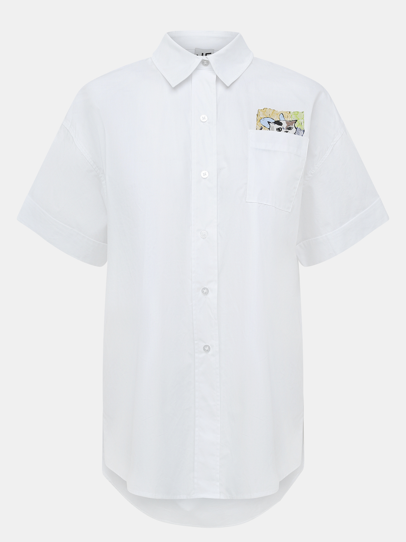 

Рубашка женская Just Clothes 447633 белая 48 RU, Белый, 447633