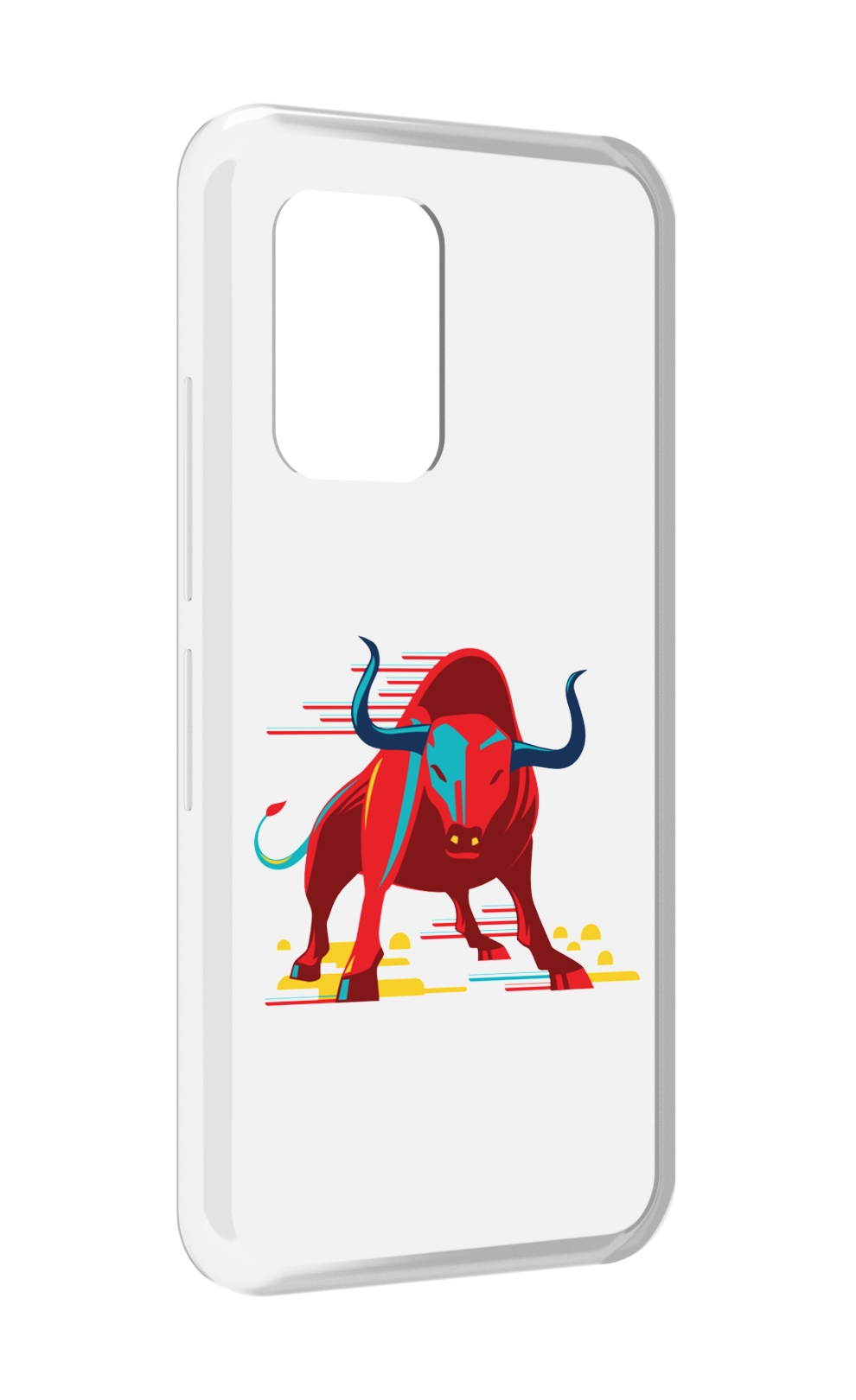 

Чехол MyPads Красный-бык для UMIDIGI Bison GT, Прозрачный, Tocco