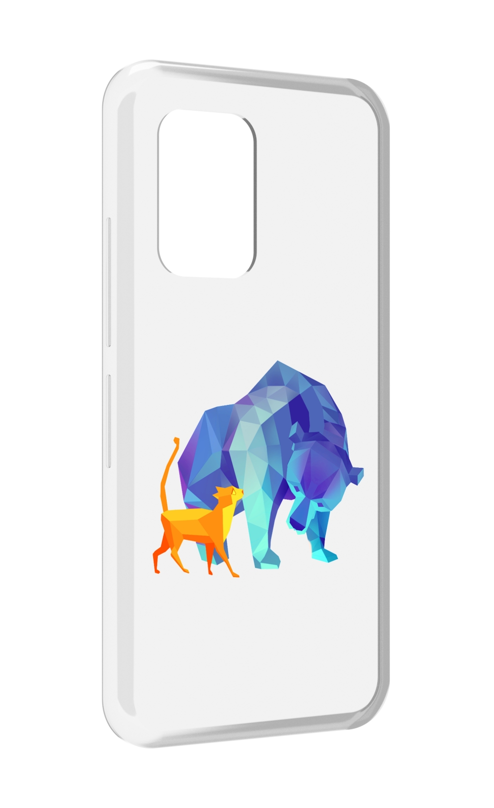 

Чехол MyPads Кот-и-медведь для UMIDIGI Bison GT, Прозрачный, Tocco
