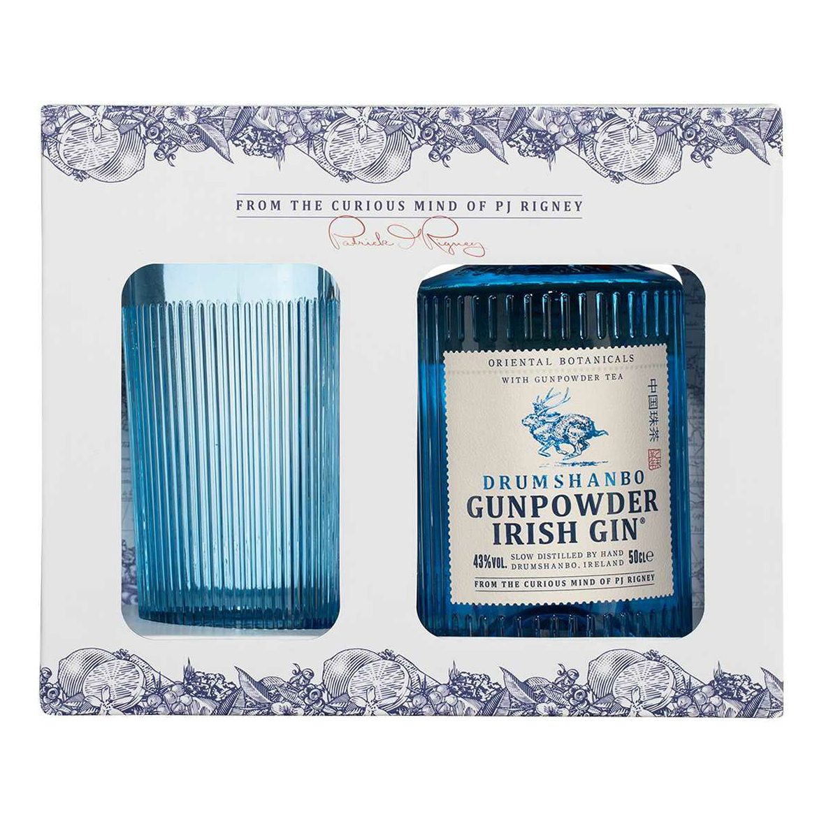 

Джин Drumshanbo Gunpowder 43% 0,5 л + стакан