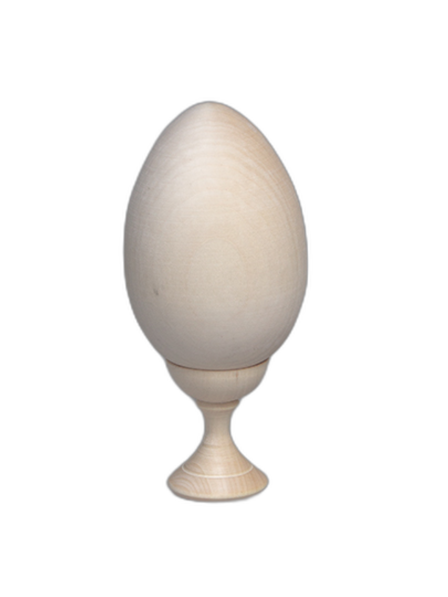 Яйцо пасхальное деревянное Тебе Игрушка для росписи с подставкой 1 шт