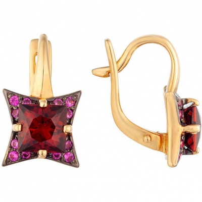 

Серьги из красного золота ALORIS Серьги 1570ГКцр, фианит/гранат, Серьги 1570ГКцр
