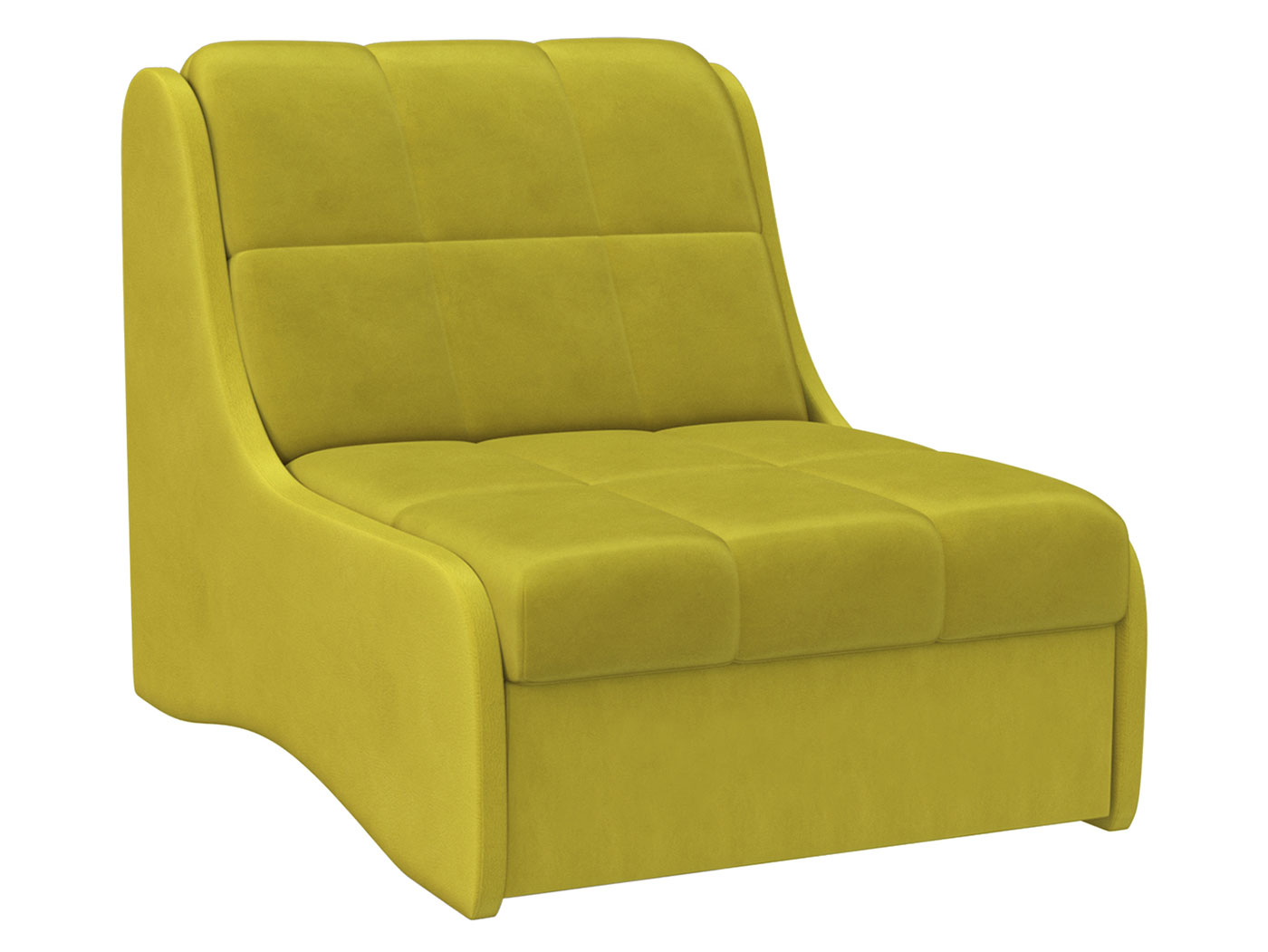 Кресло-кровать Первый Мебельный Глория Желтый, велюр Независимый пружинный блок