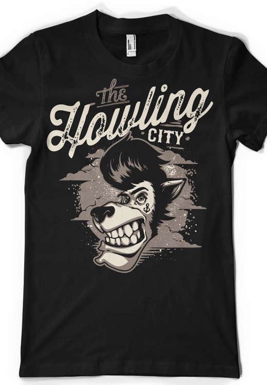

Футболка унисекс NoBrand CM Howling черная M, Черный, CM Howling
