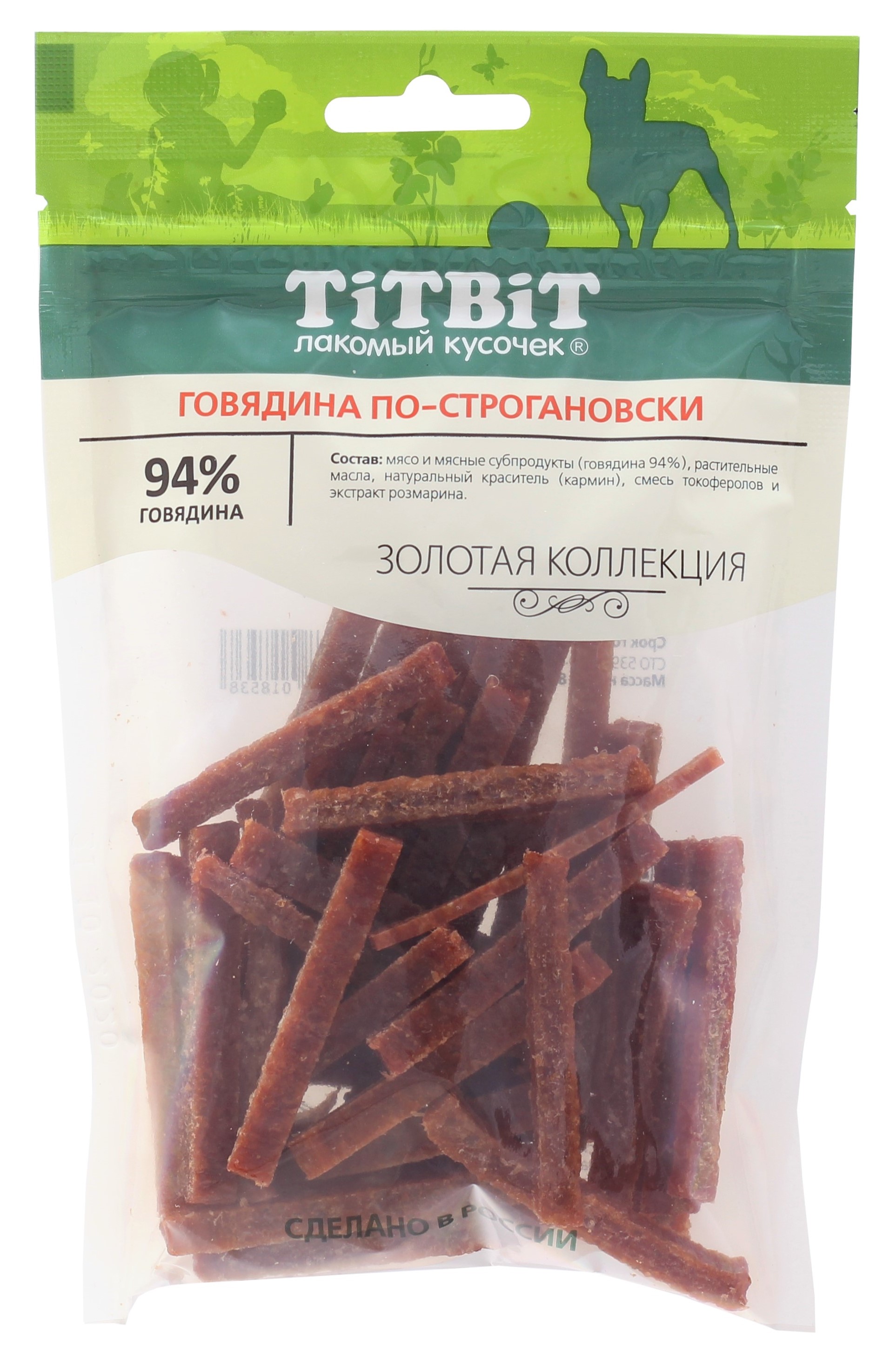 Лакомство для собак TitВit Говядина по-строгановски, 80 г