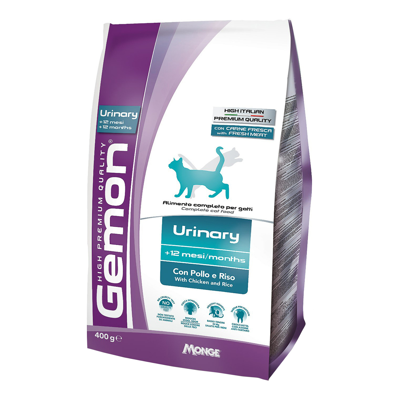 

Сухой корм для кошек Gemon Cat Urinary с курицей и рисом 400 г